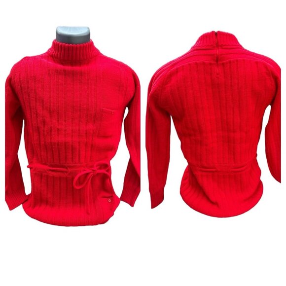 Vintage Original Jane Hunter Cable Rib Mock Neck Sweater Size Medium - Picture 1 of 9